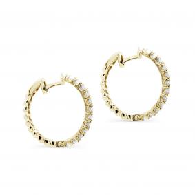 Серьги из лимонного золота KABAROVSKY K2-2145-1000 с бриллиантом K2-2145-1000 фото