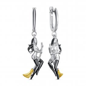 Серебряные серьги KABAROVSKY K2-229-7981 с фианитом K2-229-7981 фото