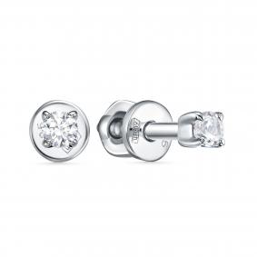 Серебряные серьги KABAROVSKY K2-244-8100 с Swarovski K2-244-8100 фото