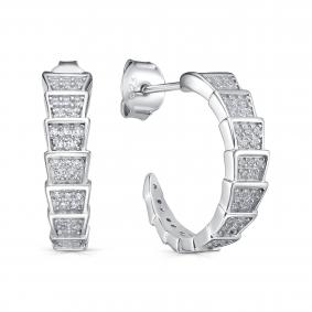 Серебряные серьги KABAROVSKY K2-7015-7900 с фианитом K2-7015-7900 фото