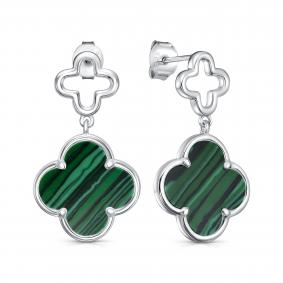 Серебряные серьги KABAROVSKY K2-7018-4600 с малахитом K2-7018-4600 фото