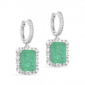 Серебряные серьги KABAROVSKY K2-9023-60400 с фианитом и алпанитом K2-9023-60400 фото