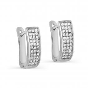 Серебряные серьги KABAROVSKY K2-9024-7900 с фианитом K2-9024-7900 фото