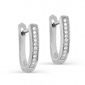 Серебряные серьги KABAROVSKY K2-9027-7900 с фианитом K2-9027-7900 фото