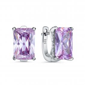 Серебряные серьги KABAROVSKY K2-9046-14500 с фианитом K2-9046-14500 фото