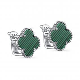 Серебряные серьги KABAROVSKY K2-9067-4600 с малахитом K2-9067-4600 фото