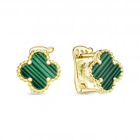 Серебряные серьги KABAROVSKY K2-9067-4687 с малахитом K2-9067-4687 фото