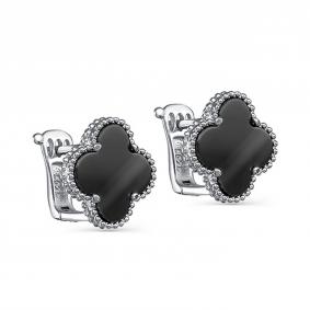 Серебряные серьги KABAROVSKY K2-9067-6700 с ониксом K2-9067-6700 фото