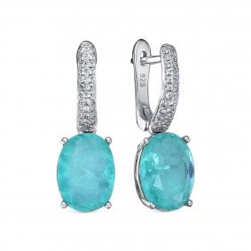 Серебряные серьги KABAROVSKY K2-9084-63000 с фианитом и алпанитом K2-9084-63000 фото