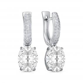 Серебряные серьги KABAROVSKY K2-9084-7900 с фианитом K2-9084-7900 фото