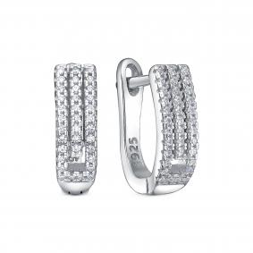 Серебряные серьги KABAROVSKY K2-9103-7900 с фианитом K2-9103-7900 фото