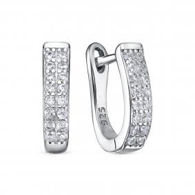 Серебряные серьги KABAROVSKY K2-9105-7900 с фианитом K2-9105-7900 фото