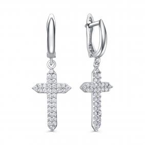 Серебряные серьги KABAROVSKY K2-9110-7900 с фианитом K2-9110-7900 фото