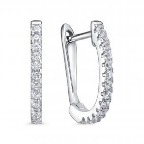 Серебряные серьги KABAROVSKY K2-9118-7900 с фианитом K2-9118-7900 фото