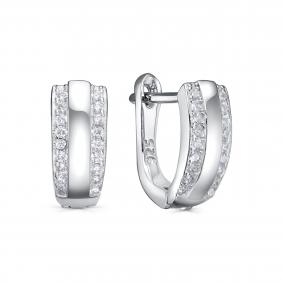 Серебряные серьги KABAROVSKY K2-9148-7900 с фианитом K2-9148-7900 фото