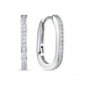 Серебряные серьги KABAROVSKY K2-9153-7900 с фианитом K2-9153-7900 фото