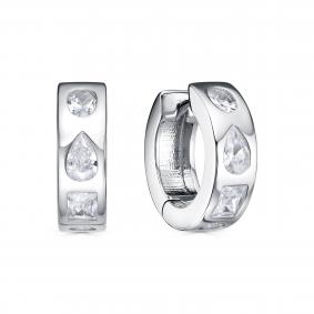 Серебряные серьги KABAROVSKY K2-9156-7900 с фианитом K2-9156-7900 фото