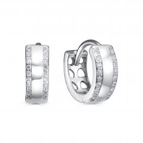 Серебряные серьги KABAROVSKY K2-9166-7900 с фианитом K2-9166-7900 фото