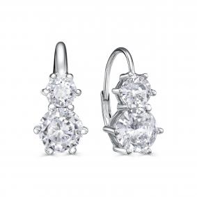 Серебряные серьги KABAROVSKY K2-9170-7900 с фианитом K2-9170-7900 фото