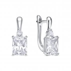 Серебряные серьги KABAROVSKY K2-9171-7900 с фианитом K2-9171-7900 фото