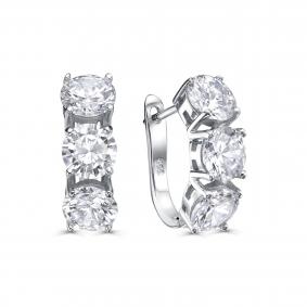 Серебряные серьги KABAROVSKY K2-9173-7900 с фианитом K2-9173-7900 фото