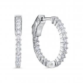 Серебряные серьги KABAROVSKY K2-9174-7900 с фианитом K2-9174-7900 фото