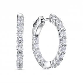 Серебряные серьги KABAROVSKY K2-9191/1-7900 с фианитом K2-9191/1-7900 фото