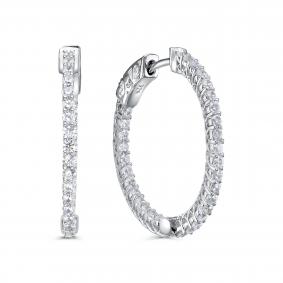 Серебряные серьги KABAROVSKY K2-9193-7900 с фианитом K2-9193-7900 фото