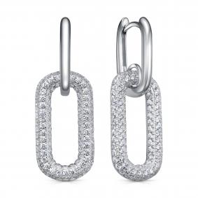 Серебряные серьги KABAROVSKY K2-9209-7900 с фианитом K2-9209-7900 фото