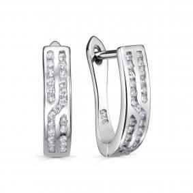 Серебряные серьги KABAROVSKY K2-9218-7900 с фианитом K2-9218-7900 фото