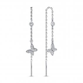 Серебряные серьги KABAROVSKY K2-9221-7900 с фианитом K2-9221-7900 фото