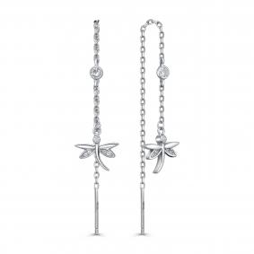Серебряные серьги KABAROVSKY K2-9222-7900 с фианитом K2-9222-7900 фото