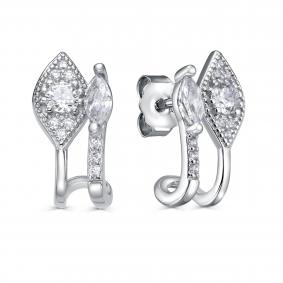 Серебряные серьги KABAROVSKY K2-9223-7900 с фианитом K2-9223-7900 фото