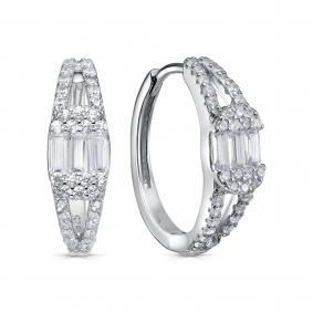 Серебряные серьги KABAROVSKY K2-9229-7900 с фианитом K2-9229-7900 фото