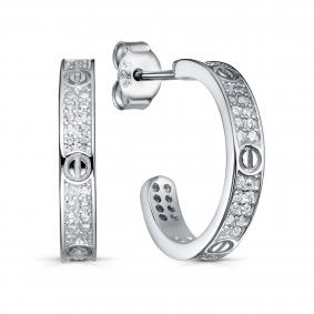 Серебряные серьги KABAROVSKY K2-9232-7900 с фианитом K2-9232-7900 фото