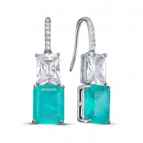 Серебряные серьги KABAROVSKY K2-9233-63000 с фианитом и алпанитом K2-9233-63000 фото