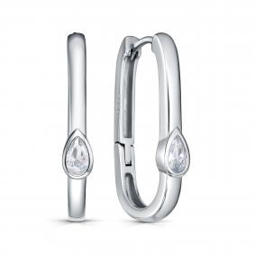 Серебряные серьги KABAROVSKY K2-9240-7900 с фианитом K2-9240-7900 фото