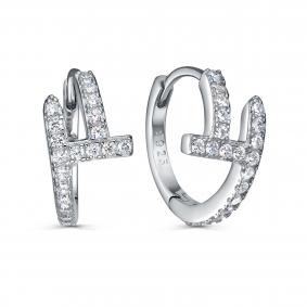 Серебряные серьги KABAROVSKY K2-9254-7900 с фианитом K2-9254-7900 фото