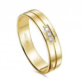 Кольцо из лимонного золота KABAROVSKY K21-2016-1000 с бриллиантом K21-2016-1000 фото