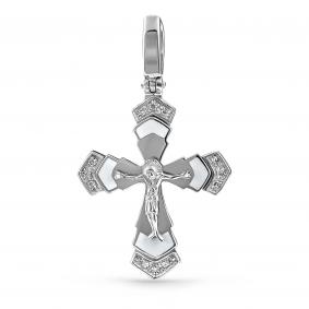 Подвеска из белого золота KABAROVSKY K3-1293-1010 с бриллиантом и эмалью K3-1293-1010 фото