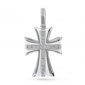 Подвеска из белого золота KABAROVSKY K3-1314-1010 с бриллиантом и эмалью K3-1314-1010 фото