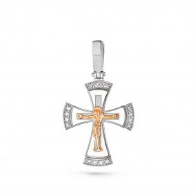 Подвеска из золочёного серебра KABAROVSKY K3-145-1010 с бриллиантом и эмалью K3-145-1010 фото