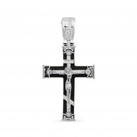 Серебряный крест KABAROVSKY  с дерево грабом и фианитом K3-240-80000 K3-240-80000 фото