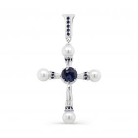 Серебряная подвеска KABAROVSKY K3-250-40800 с фианитом и жемчугом K3-250-40800 фото