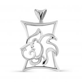 Серебряная подвеска Знак зодиака Лев KABAROVSKY с фианитом K3-298-7900 K3-298-7900 фото