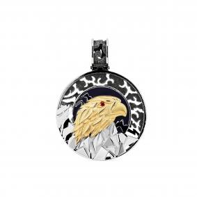 Серебряная подвеска KABAROVSKY K3-316-40389 с фианитом, керамикой и эмалью K3-316-40389 фото