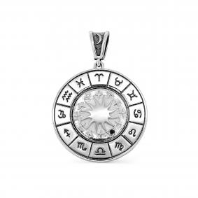 Серебряная подвеска KABAROVSKY K3-353-41089 с фианитом и керамикой K3-353-41089 фото
