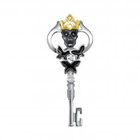 Серебряная подвеска KABAROVSKY K3-428-7902 с фианитом и эмалью K3-428-7902 фото