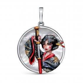 Серебряная подвеска KABAROVSKY K3-436-6250 с эмалью и перламутром K3-436-6250 фото