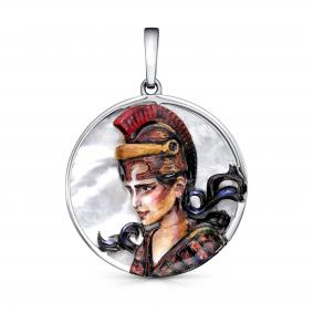 Серебряная подвеска KABAROVSKY K3-437-6250 с эмалью и перламутром K3-437-6250 фото